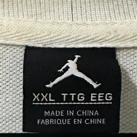 Jordan White Embroidered Knit Polo | 2XL - Picture 3 of 3